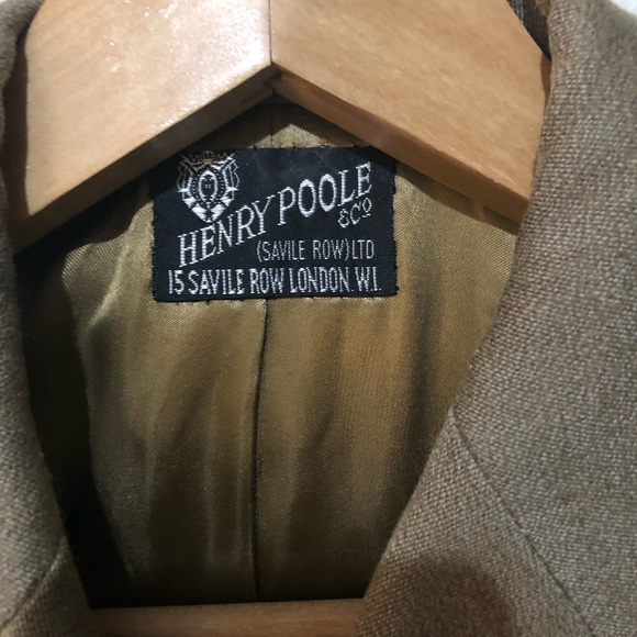 Henry Poole Savle Row London pure cashmere brown coat Size M - Picture 3 of 16